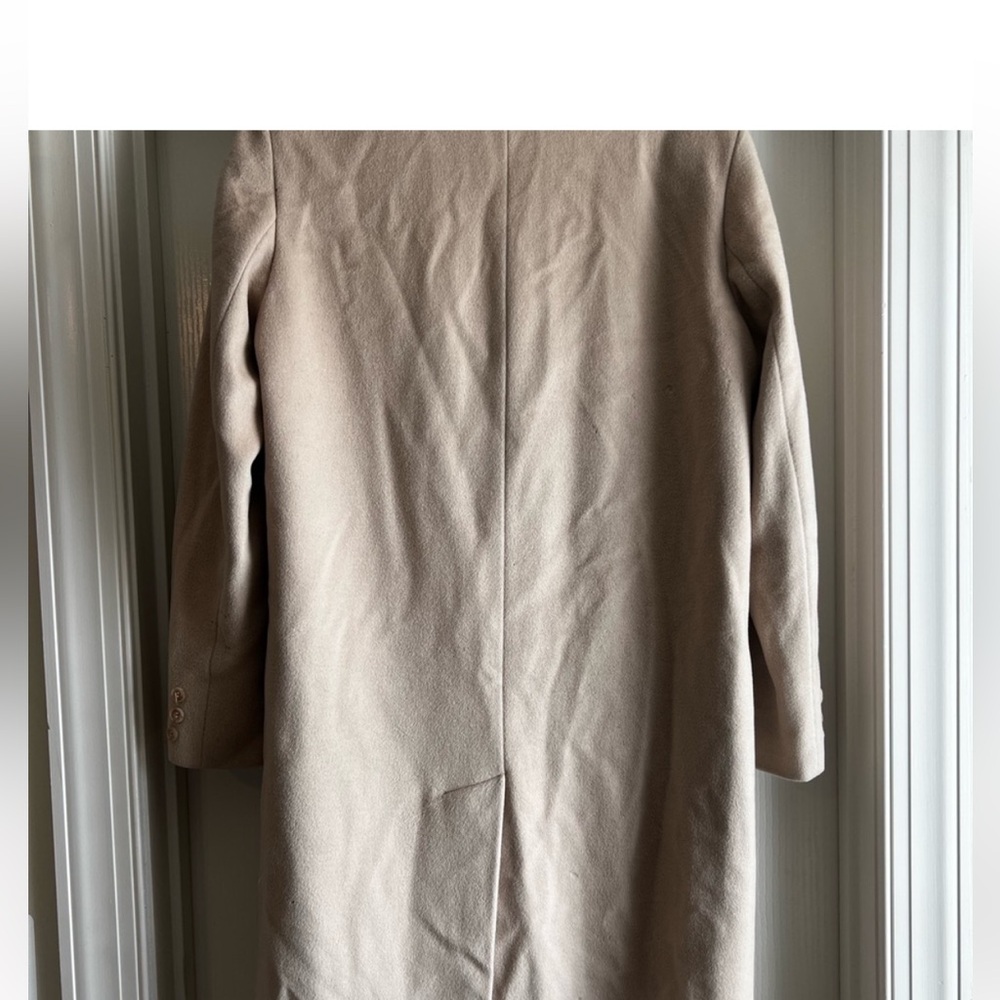 Vintage Talbots Tan Wool Trench Coat - Picture 2 of 8